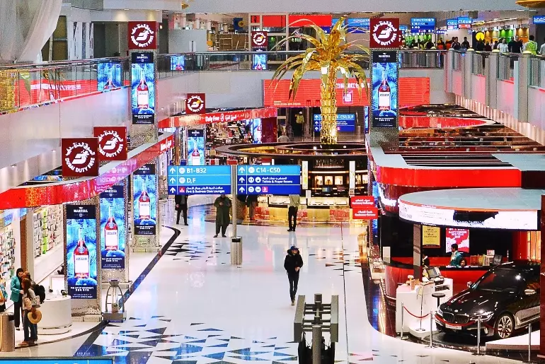 Center view of Dubai airport