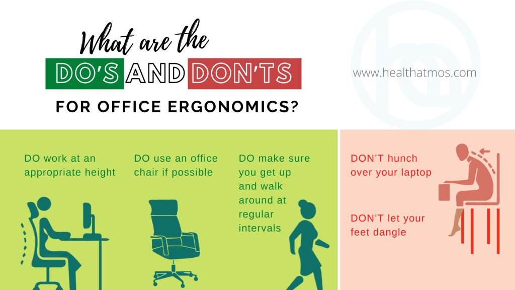 Tips for an ergonomic desk and chair at work: Improve your health